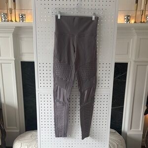 ALO Yoga Charcoal/Mauve Moto Leggings